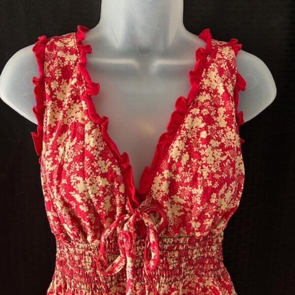 Fun Floral V-Neck Top ~ 100% Cotton - Picture 2 of 6